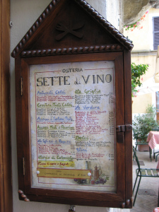 Sette di Vino Osteria a Pienza: Ribollita Tuscan soup and legend