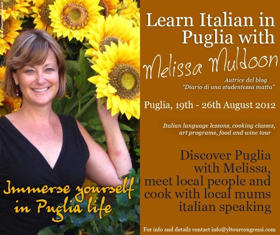 Puglia Program 2012: Invitation to spend week in Italy with Melissa