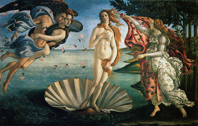 man-strips-nude-Uffizi-Botticelli-Primavera
