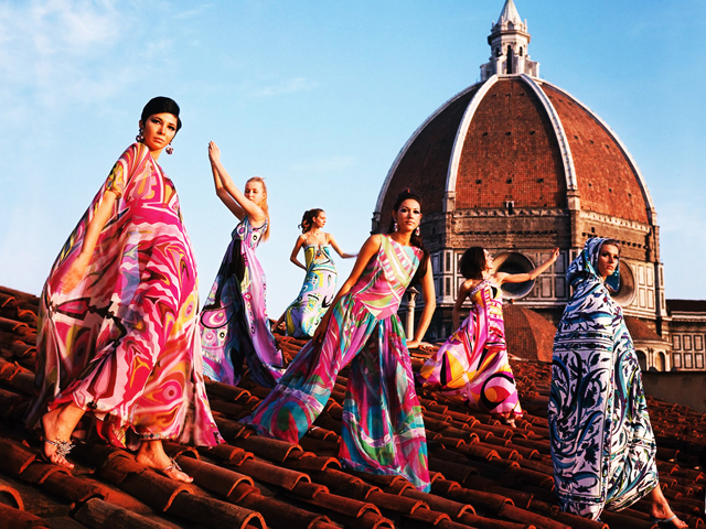 Emilio Pucci and his crazy colorful fashion designs