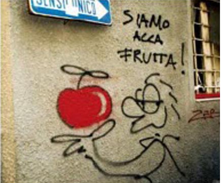 Siamo alla frutta: Great little expression that means to be done with something (but not in a good way)