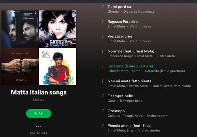 Spotify Italian Music Playlists