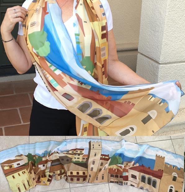 Face-mask-mascherina-Piazza-Grande-Arezzo-illustration-scarf