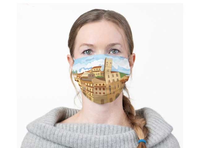Face-mask-mascherina-Piazza-Grande-Arezzo-illustration-scarf