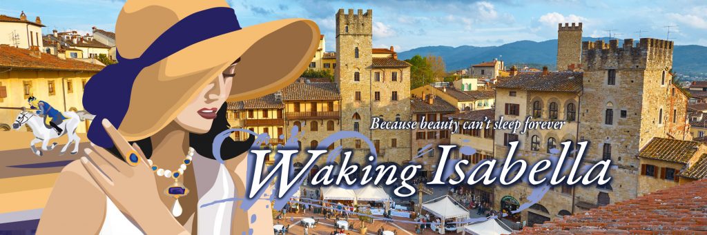 Audiobook-giveaway-waking-isabella-Melissa-Muldoon-Italy-novel-Arezzo