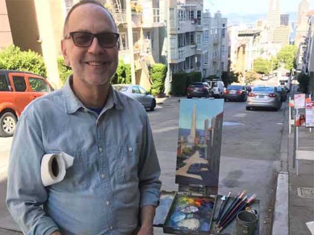 Bruce-Katz-American-Artist-Plein-Air-ordinary-San-Francisco-peanut-butter-sandwich-panino-burro-arachidi