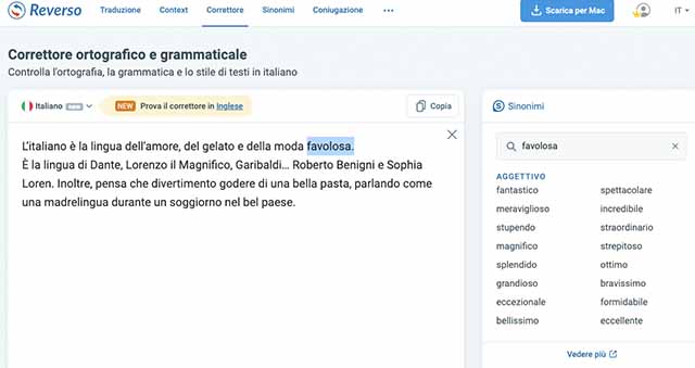 Context-Corrector-Editor-Foreign-Language-Italian-Online-App