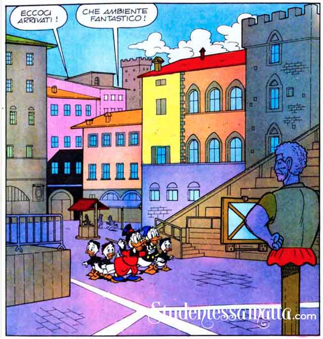 zio-paperone-giostra-del-saracino-arezzo-comic-italian-language-learning-fumetti-walt-disney-explores-italy-culture