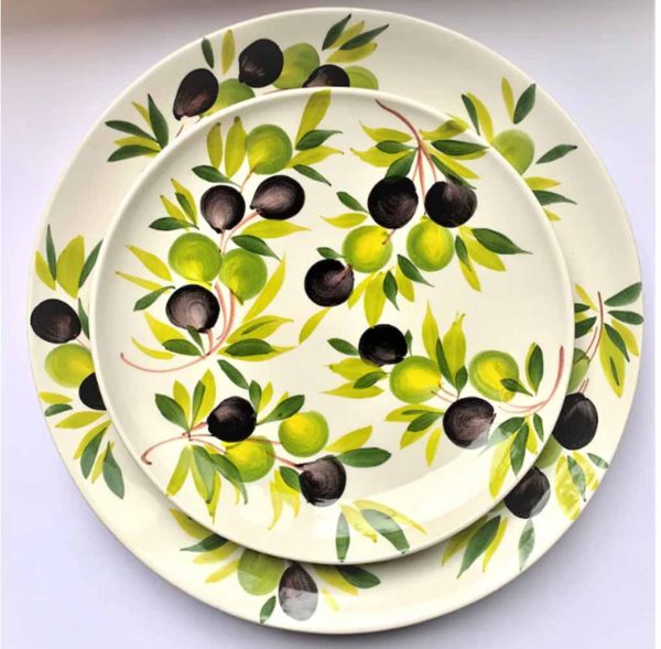 Olive Plates Hand-painted Made in Italy