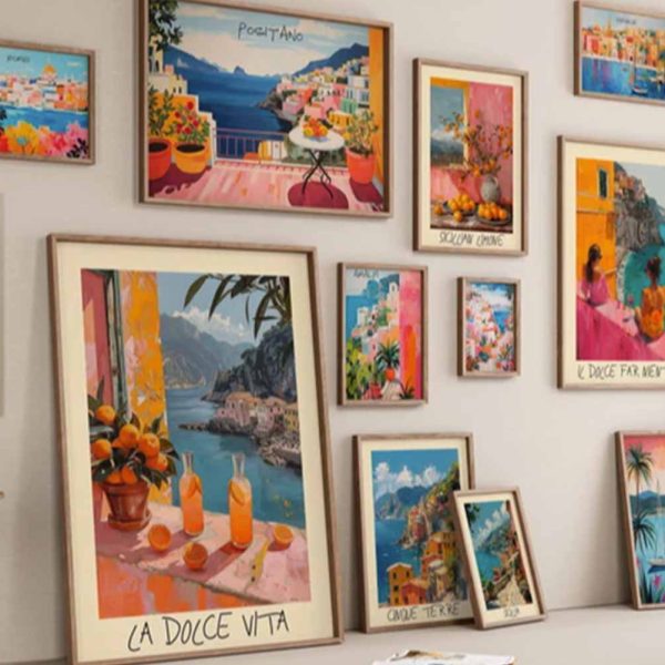 Set Of 40 Italian Travel Posters Wall Art