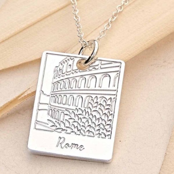 Rome Necklace Featuring the Colosseum.