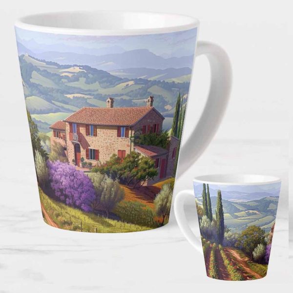 Tuscan Scene 3 Latte Mug